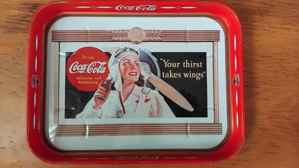 Plateau en métal COCA COLA, Enlèvement ou Envoi, Comme neuf, Panneau publicitaire