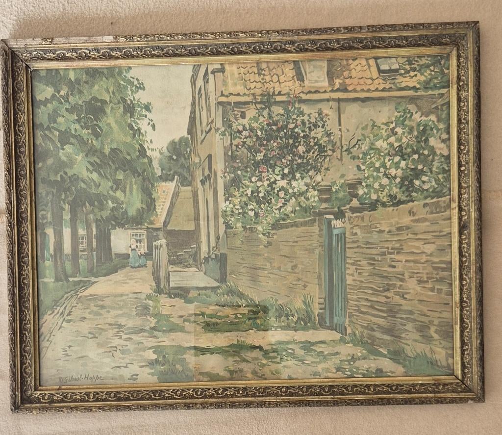 Scène à l'aquarelle de Ketty Gilsoul-Hoppe, Envoi