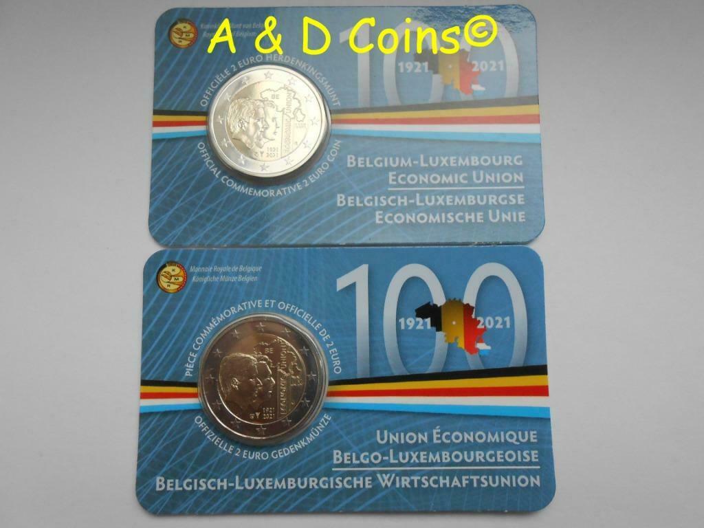 Belgie 2 euro coincard 2021, Ophalen of Verzenden, Losse munt