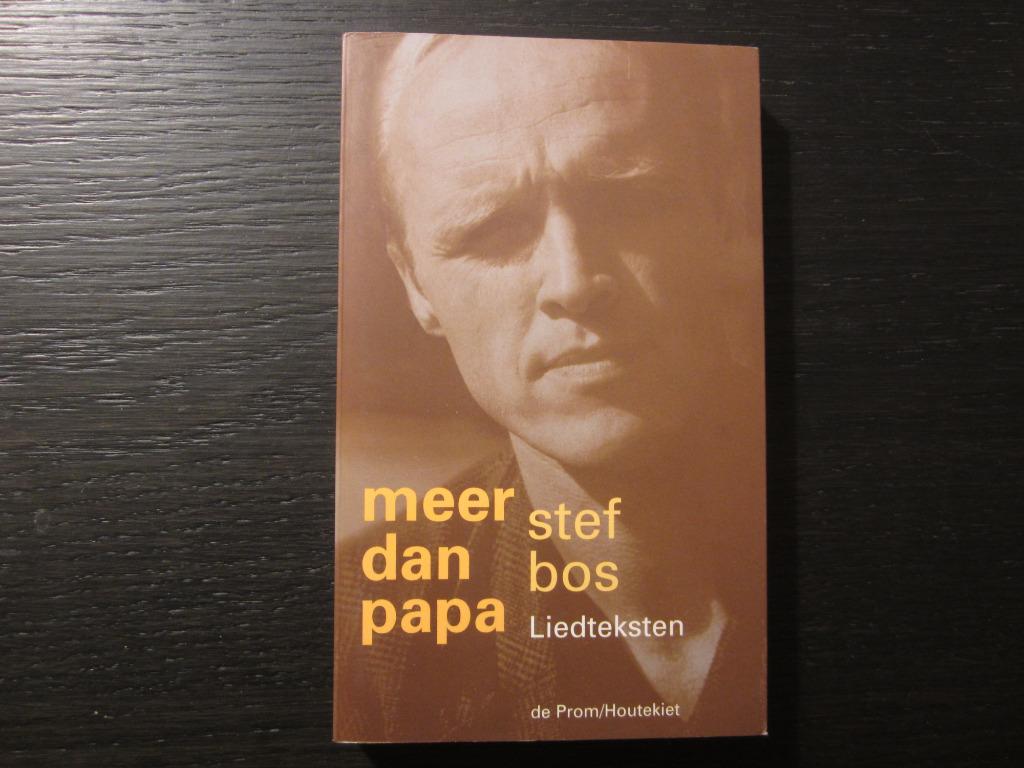 Meer dan papa  -Liedteksten-  Stef Bos, Boeken, Literatuur, Ophalen of Verzenden