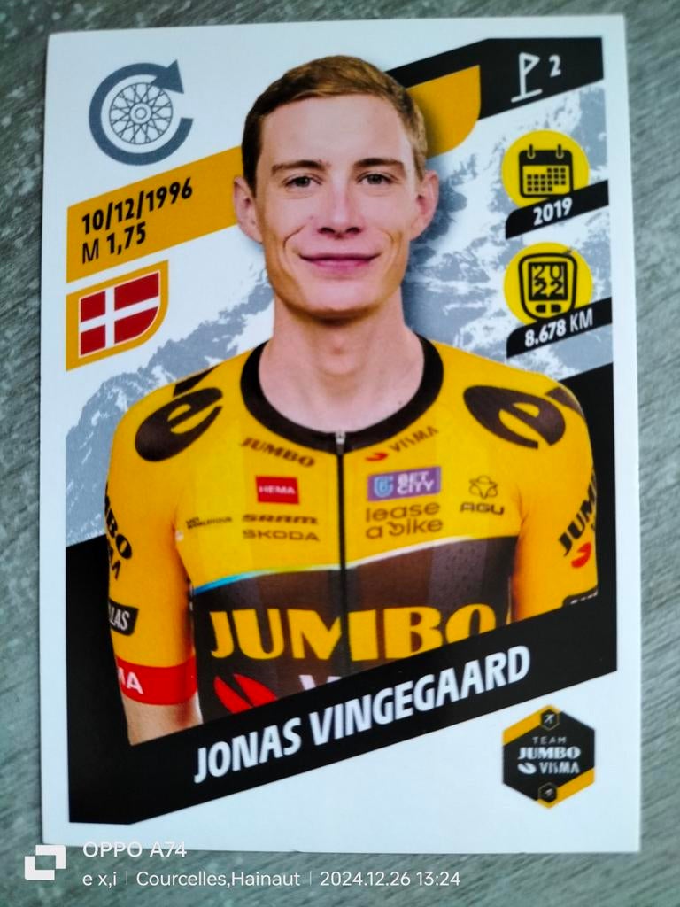 Jonas Vingegaard Ronde van Frankrijk 2023 Panini, Verzenden, Nieuw
