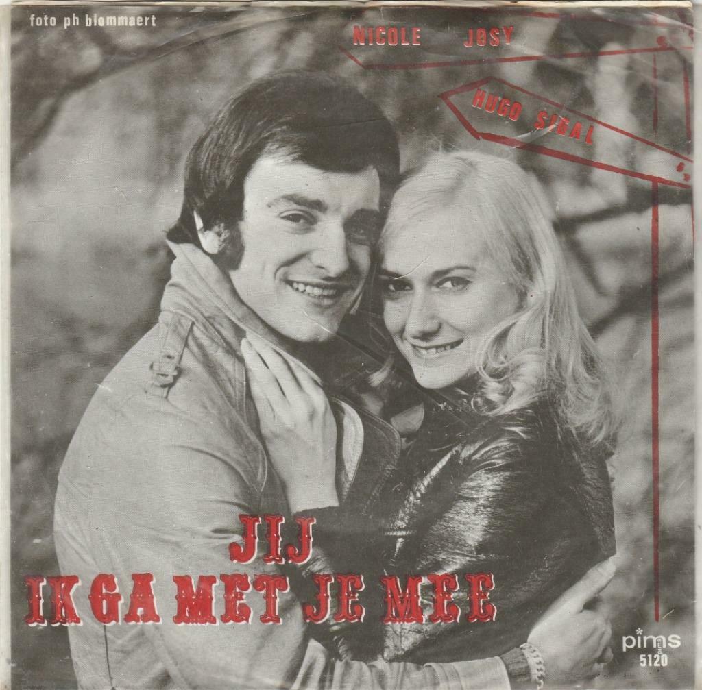 45T: Nicole Josy & Hugo Sigal: jij, Cd's en Dvd's, Vinyl | Nederlandstalig, Ophalen of Verzenden, Gebruikt, Overige formaten