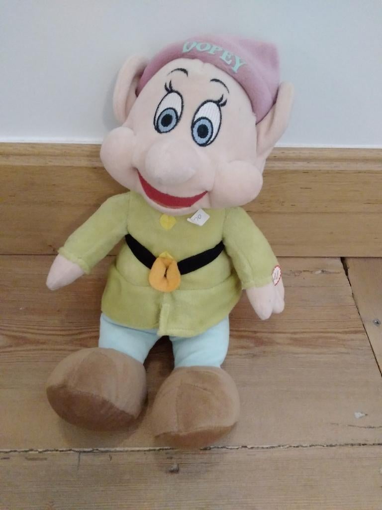 Dopey knuffel van Sneeuwwitje en de 7 dwergen, Kinderen en Baby's, Speelgoed | Knuffels en Pluche, Ophalen, Zo goed als nieuw