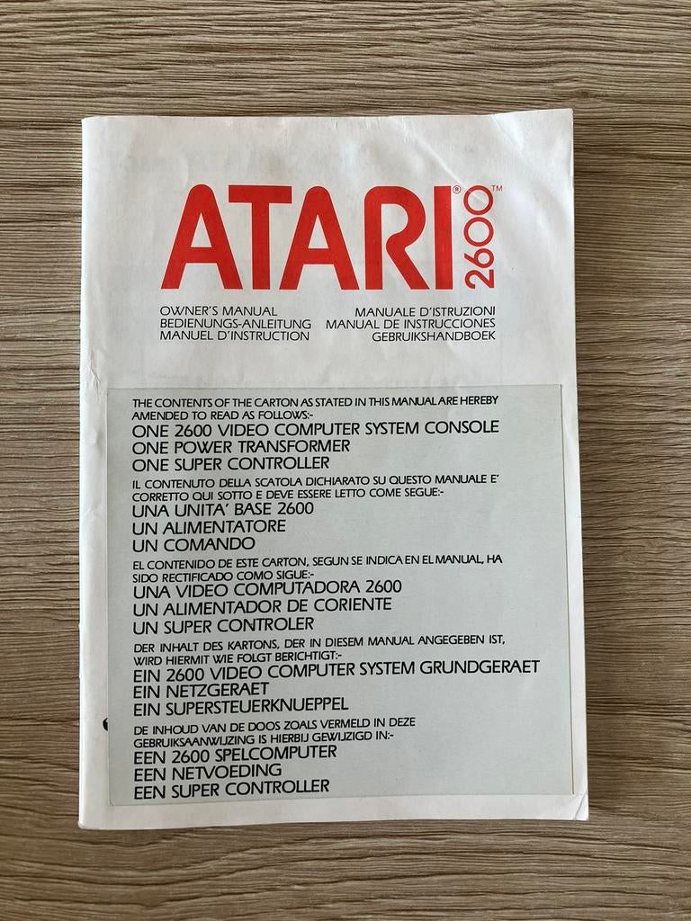 Atari 2600 owners manual, Games en Spelcomputers, Games | Atari, Ophalen of Verzenden, Zo goed als nieuw