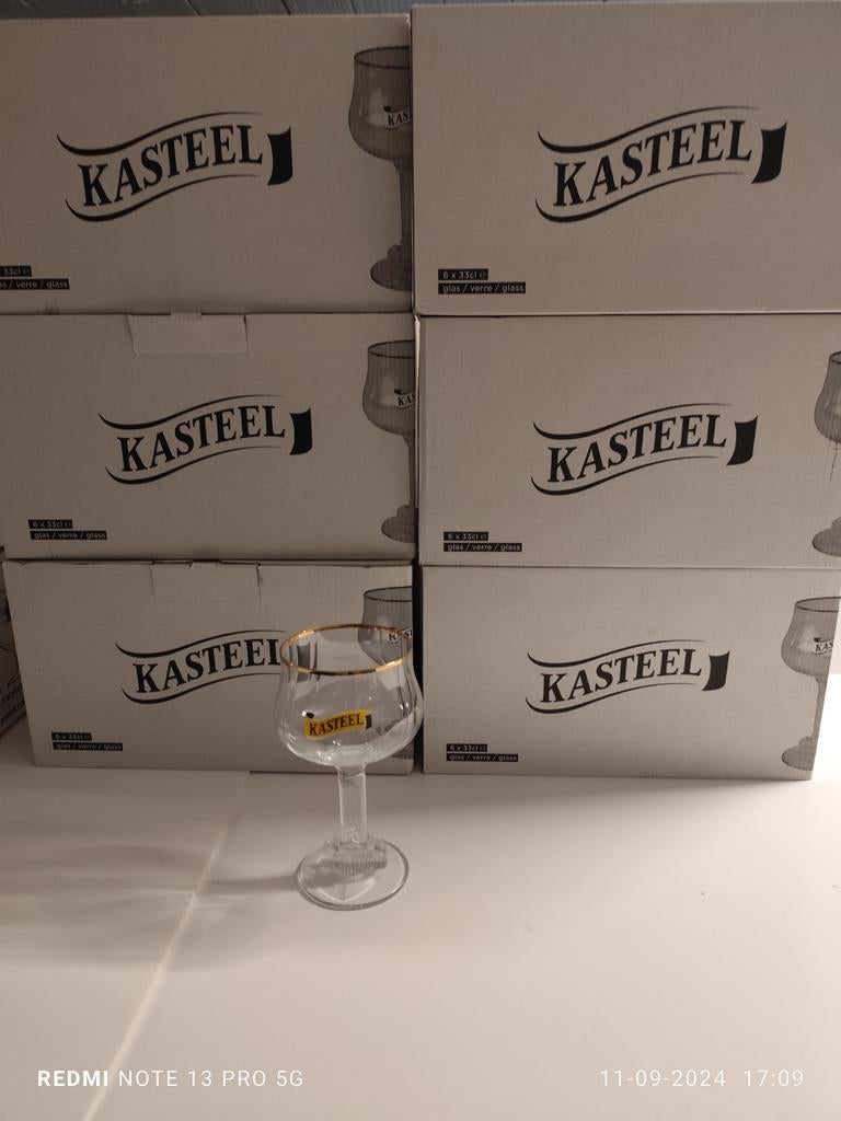 Kasteel bier glazen., Verzamelen, Ophalen, Nieuw