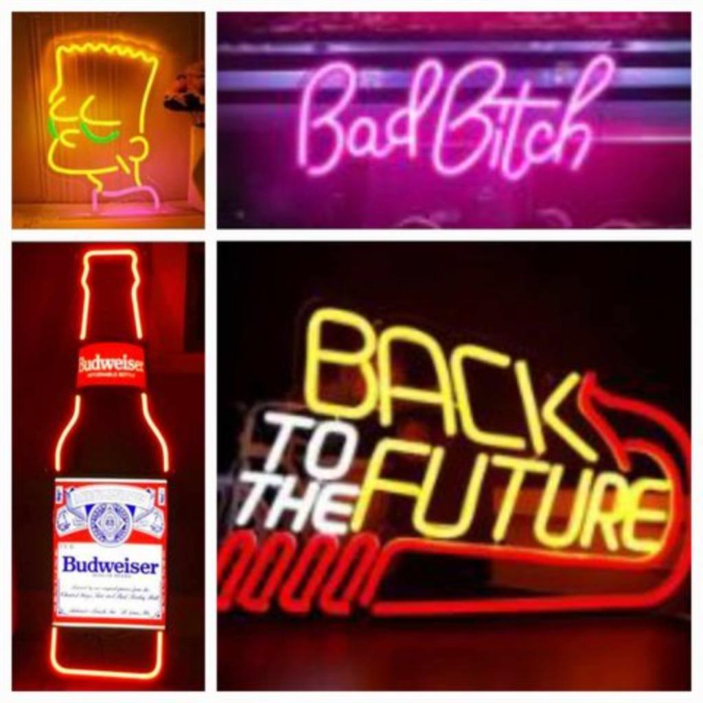 Néons en acrylique Mancave, garage à bière, texte amusant, Enlèvement ou Envoi, Neuf, Table lumineuse ou lampe (néon)