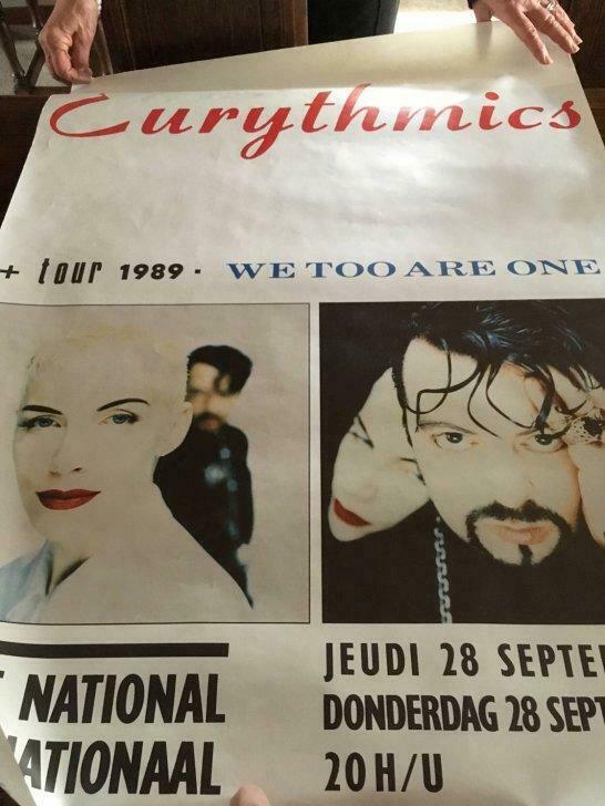 Affiche Eurythmics Vorst Nationaal 1989, Enlèvement ou Envoi, Utilisé