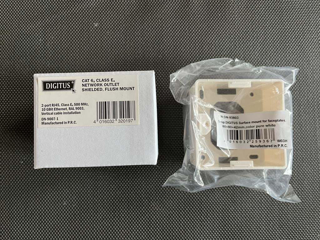Data contactdoos opbouw CAT6a geschikt voor fibersnelheid, Ophalen of Verzenden, Nieuw, Stopcontact