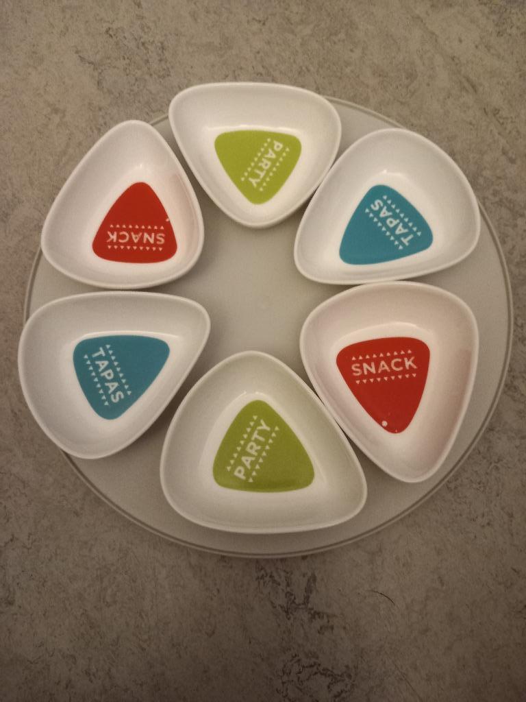 Leuke tapa/snackservice op een draaitafel., Ophalen, Keramiek, Overige typen, Zo goed als nieuw
