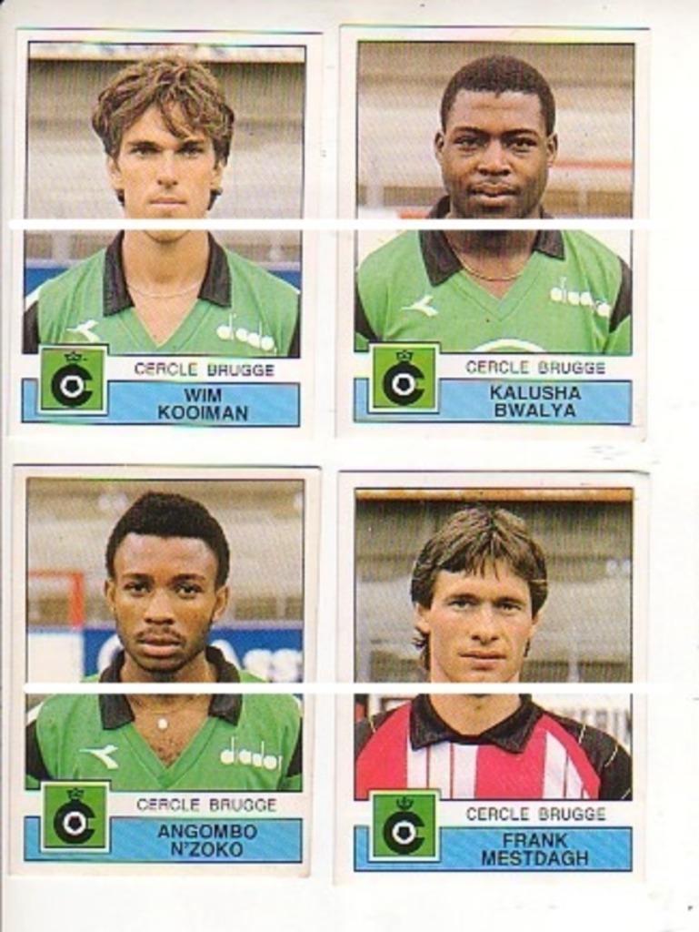 Panini Football 88 / Cercle Brugge / 4 stickers, Verzenden, Zo goed als nieuw, Poster, Plaatje of Sticker