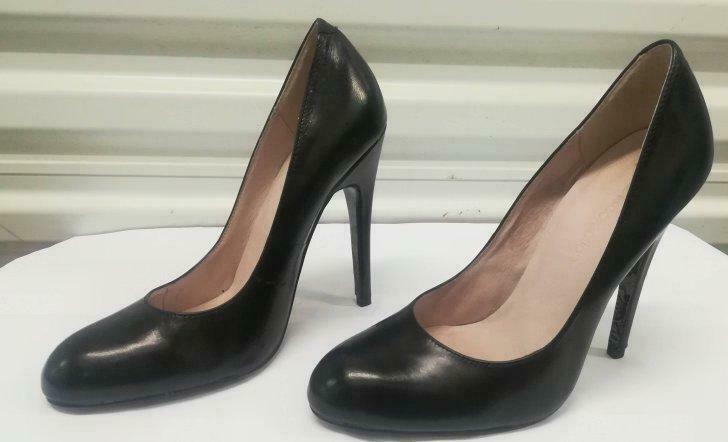 308A* 3 SUISSES zwarte leren pumps (2) (maat 37), Pumps, Verzenden, Zwart, Nieuw