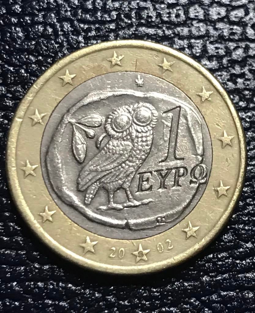 Pièce Grèce 1€ 2002 avec "S" sur l'étoile, prix:15€, Timbres & Monnaies, Enlèvement ou Envoi