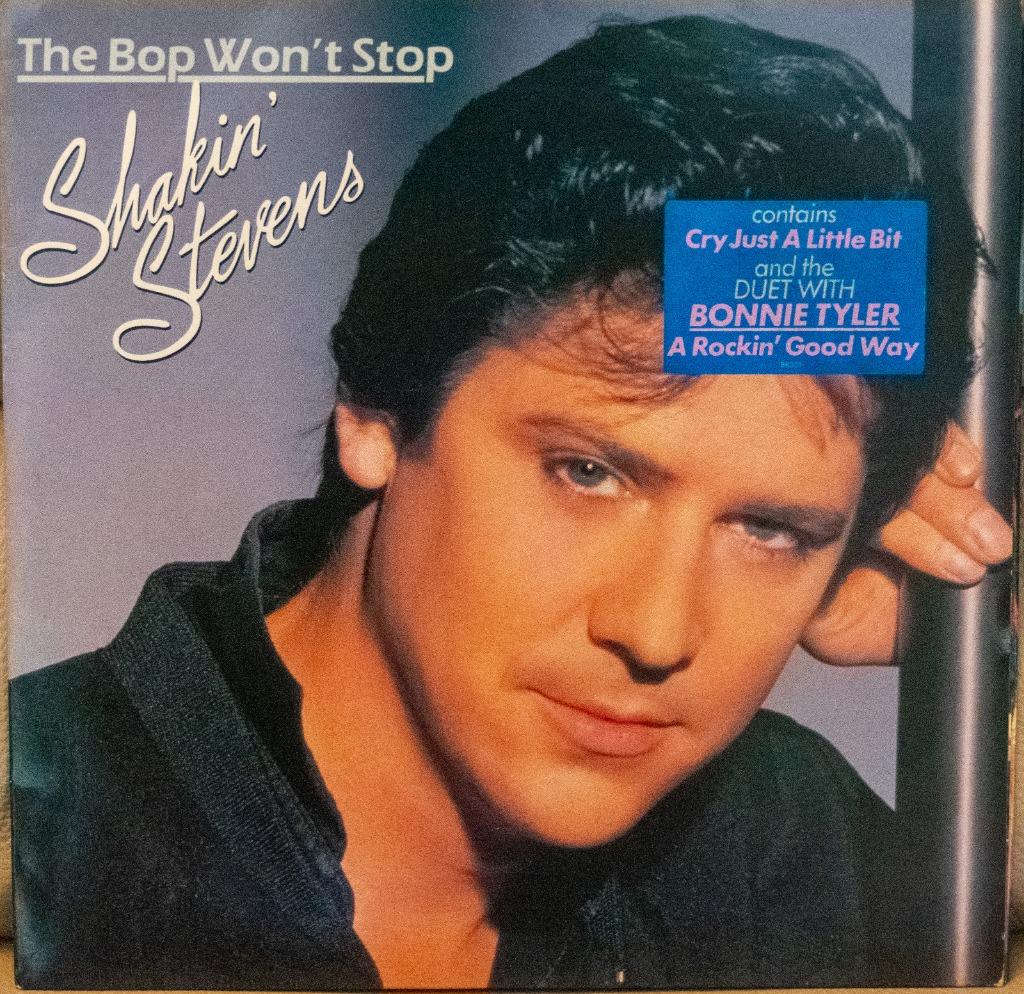 LP Shakin' Stevens - The bop won't stop, Ophalen of Verzenden, Zo goed als nieuw, 12 inch