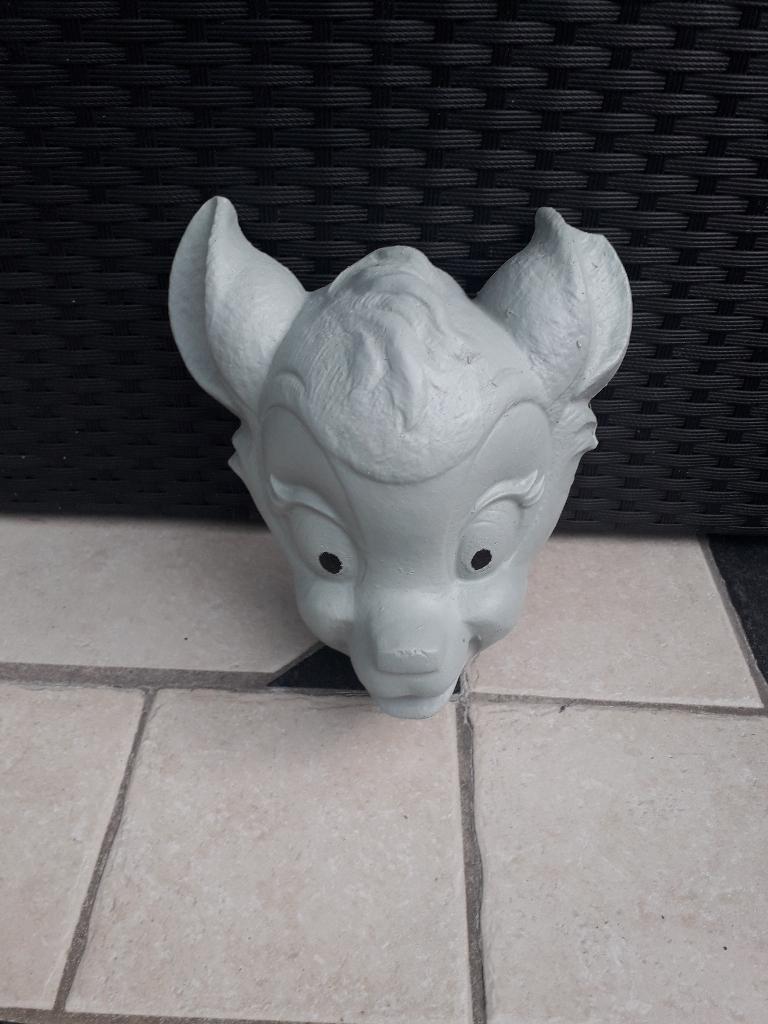 Betonnen bambi kop in grijs, Ophalen, Zo goed als nieuw, Beton, Dierenbeeld