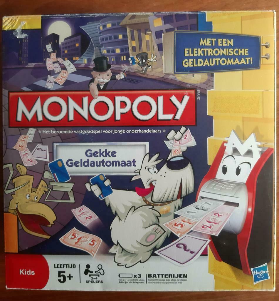 HASBRO - Monopoly met elektronische geldautomaat, Ophalen of Verzenden, Gebruikt