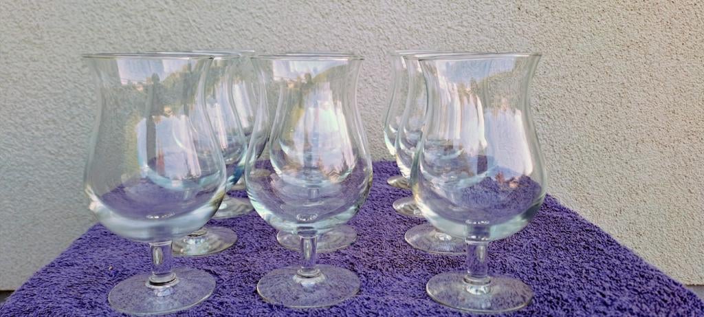 Wijnglazen of dessert glazen bolvormig vintage 12 stuks., Huis en Inrichting, Ophalen, Nieuw, Glas, Glas of Glazen