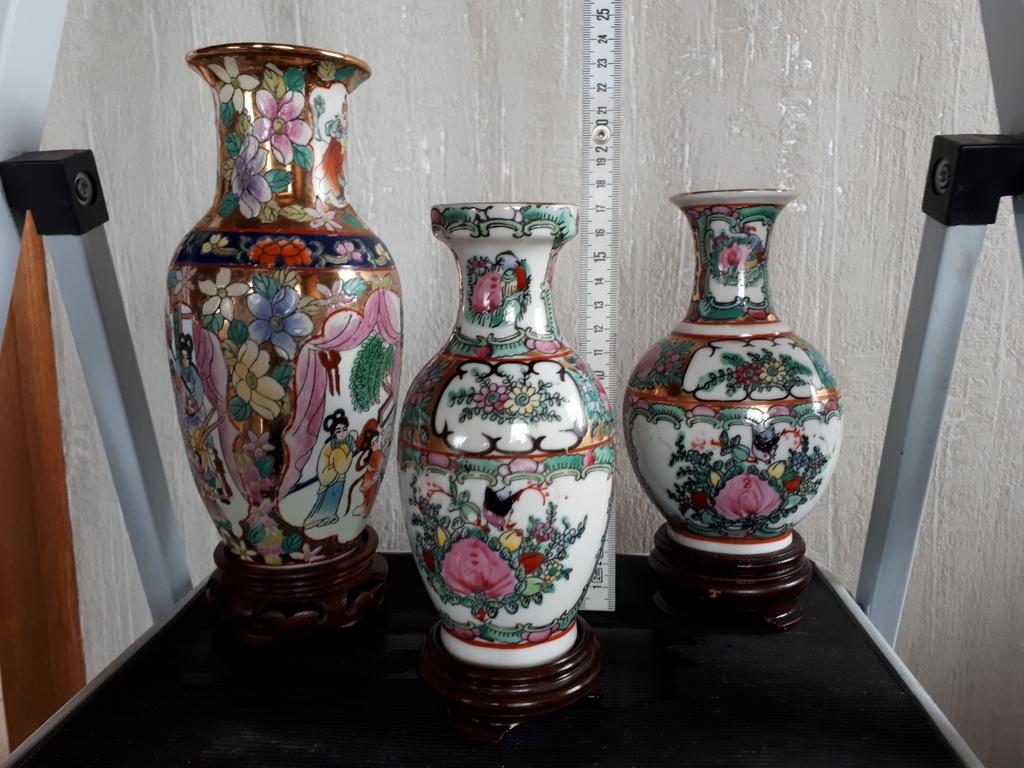 3 kleine chinese vaasjes, Antiek en Kunst, Ophalen of Verzenden