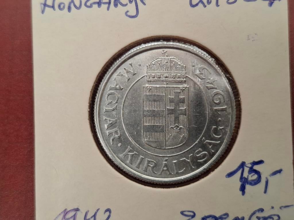 hongarije 2 pengo 1943 km522.1 unc, Postzegels en Munten, Ophalen of Verzenden