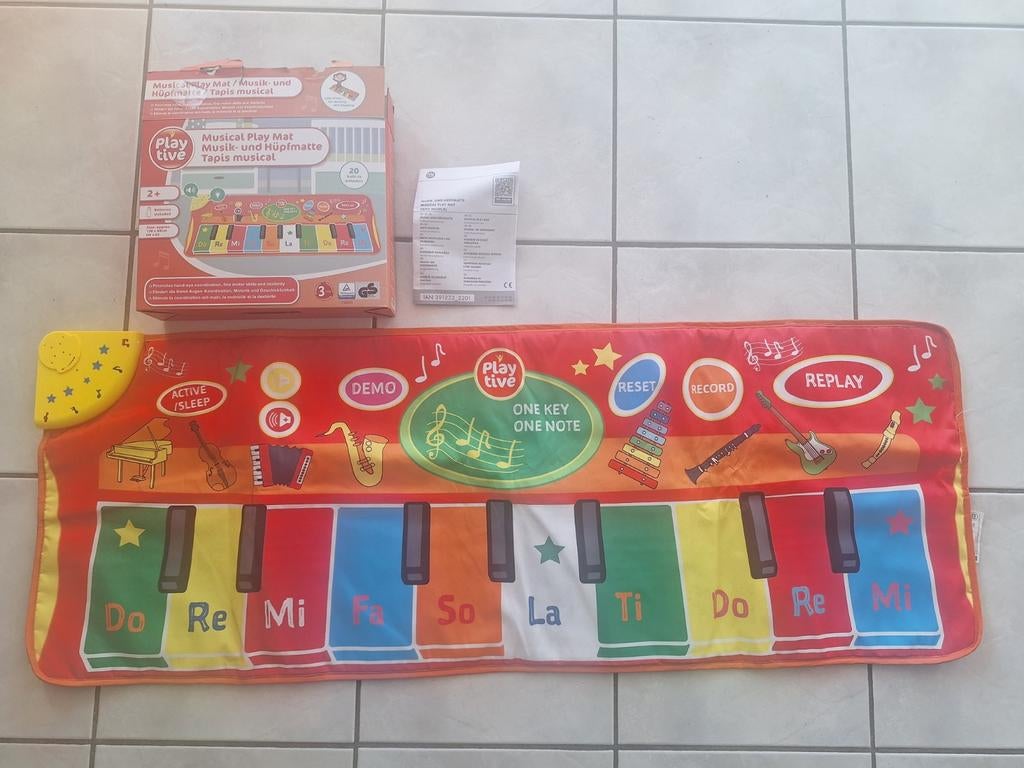 Musical play mat / muzikale speelmat - piano - Play tive, Ophalen of Verzenden, Zo goed als nieuw