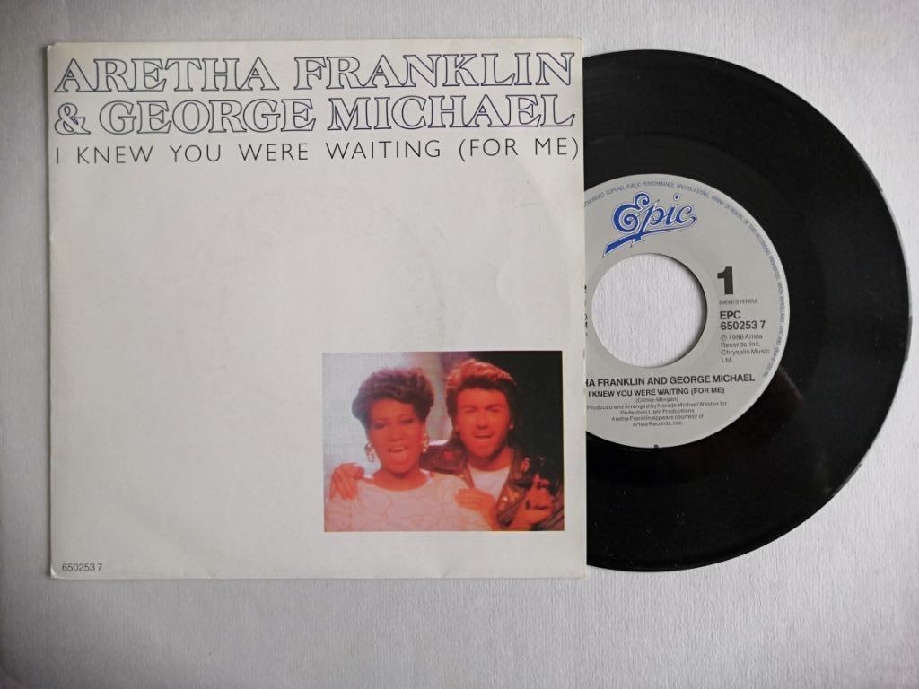 ARETHA FRANKLIN & GEORGE MICHAEL - I knew you were waiting (, 7 inch, Single, Ophalen of Verzenden, Zo goed als nieuw