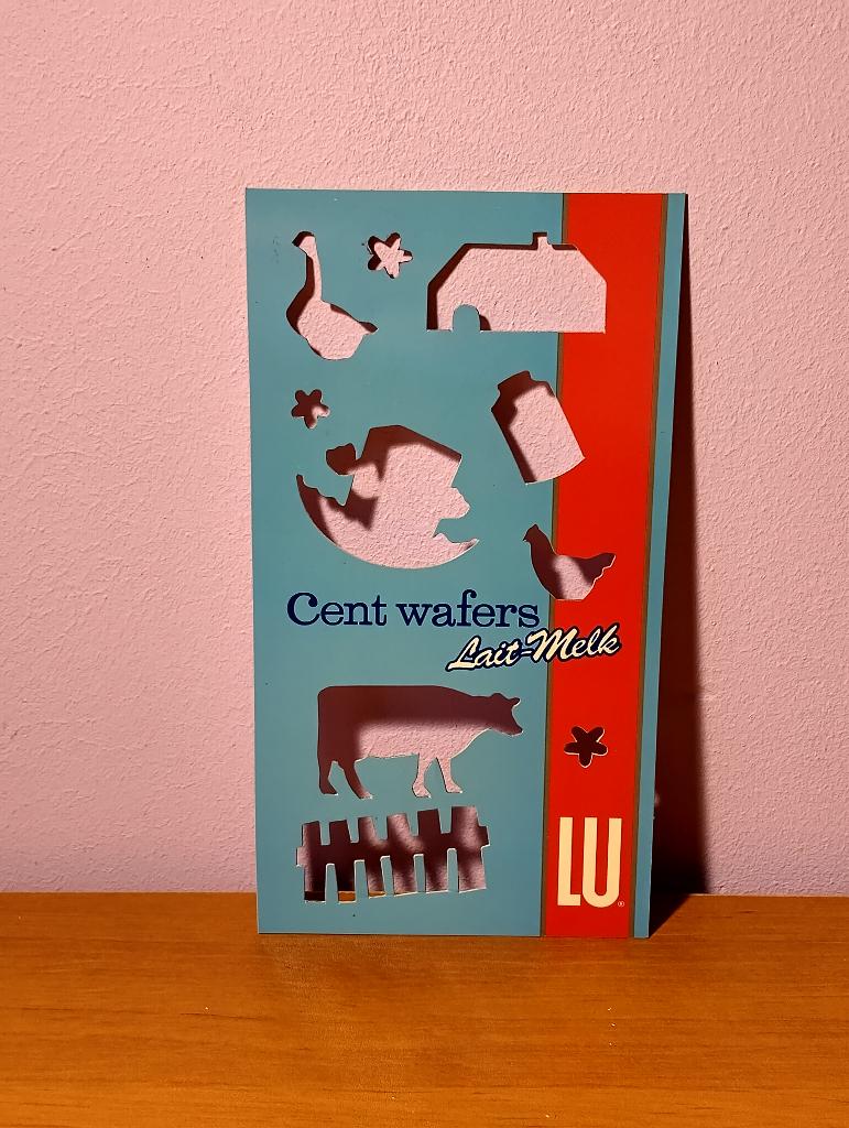 Vintage vintage Hundred wafers Lu firm stencil jaren 90, Ophalen