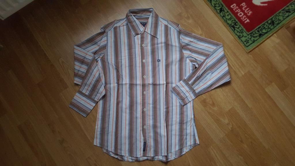 Gestreept hemd Scapa sport (Small), Enlèvement ou Envoi, Tour de cou 38 (S) ou plus petit, Comme neuf, Brun
