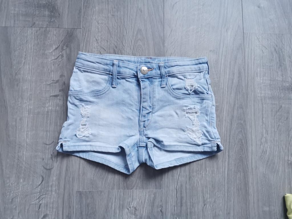 Jeans short H&M - maat 128, Broek, Gebruikt, Meisje, Ophalen of Verzenden