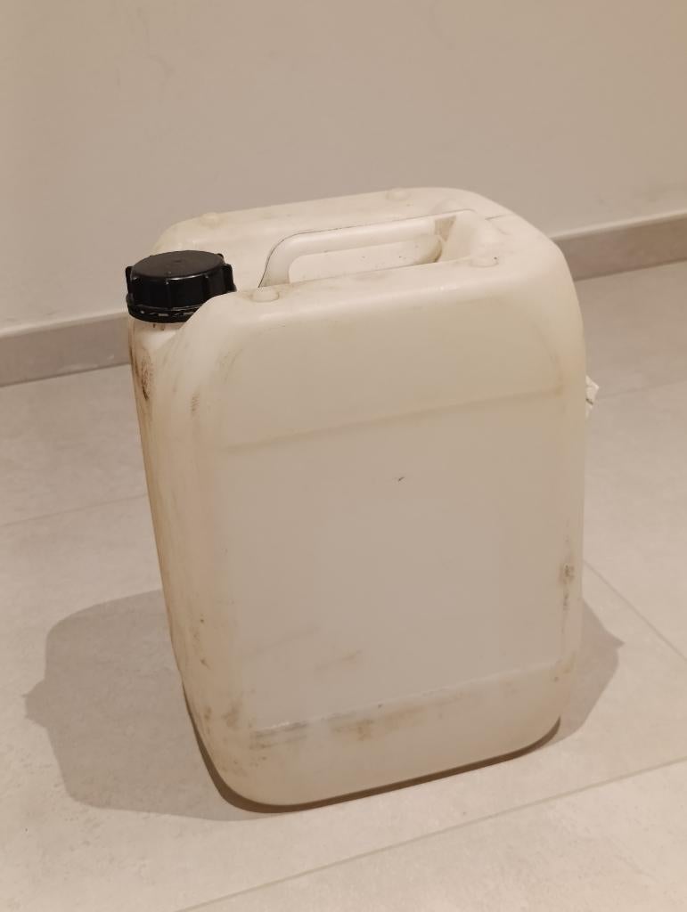 bidon transparant 20 l, incl.dop, Ophalen, Gebruikt
