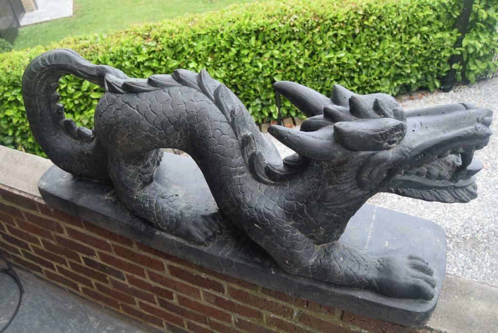 Grote gepatineerde stenen draak, Tuin en Terras, Ophalen, Nieuw, Overige materialen, Overige typen