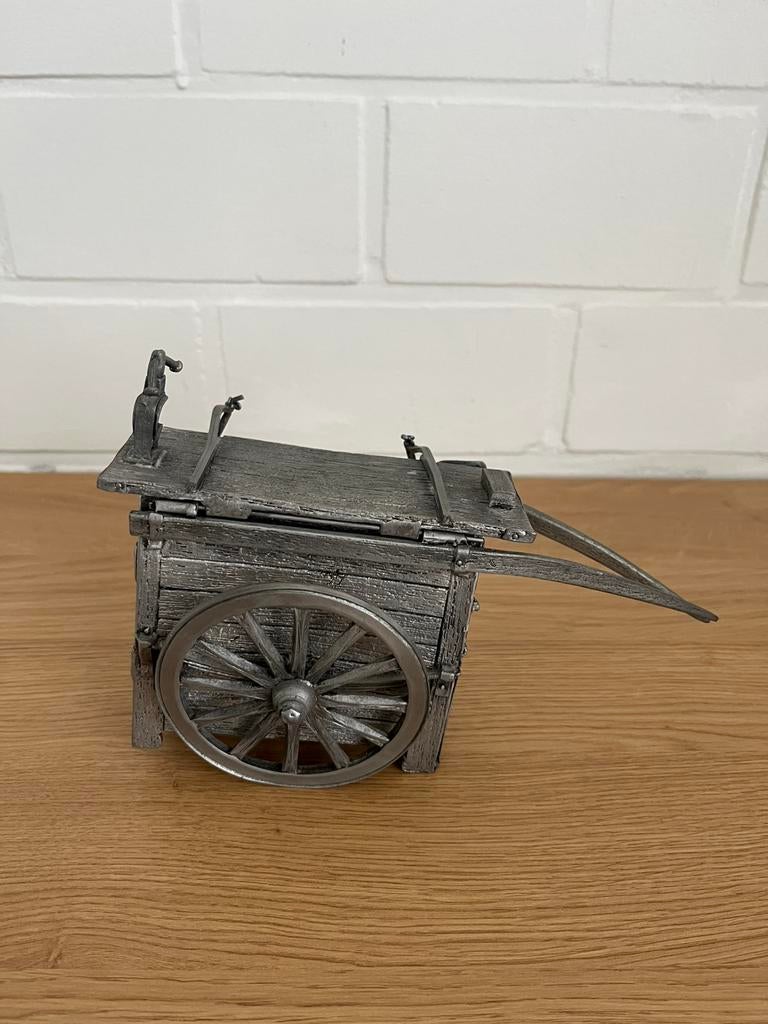Tinnen stootkar gaswerker, Antiek en Kunst, Ophalen of Verzenden