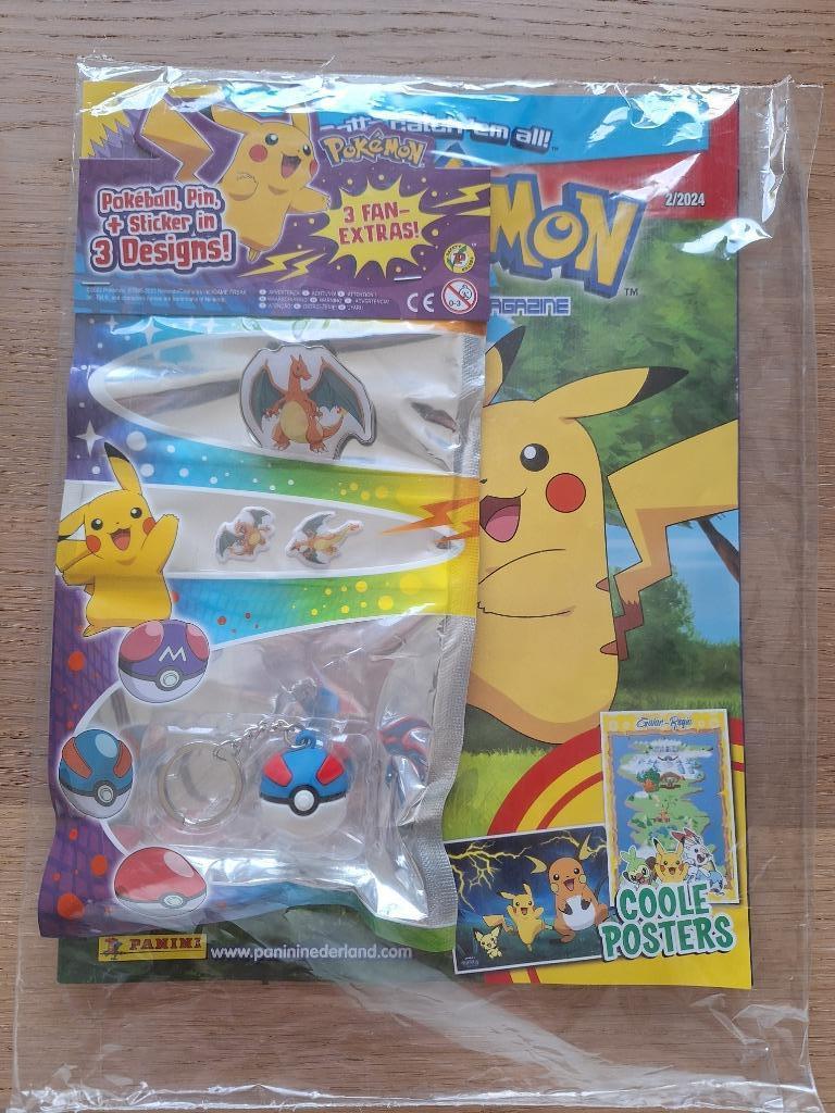 Officiële magazine Pokémon nr 02/2024 met 3 extra gadgets, Ophalen of Verzenden, Nieuw, Muziek, Film of Tv