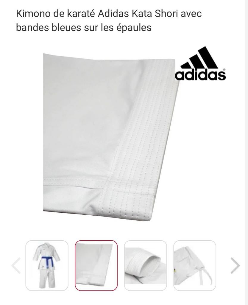 Kimono kata Adidas taille 175 cm jamais utilisé, Enlèvement, Neuf, Karaté