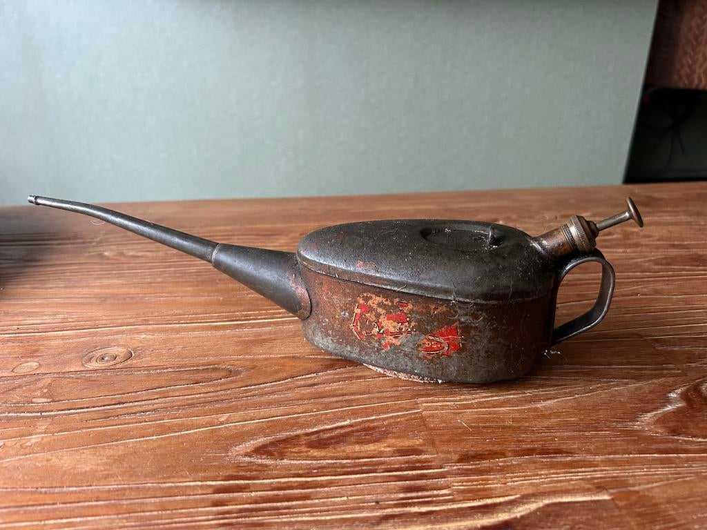 Vintage Braime oil can – Leeds, England (ca. 1940s–1950s), Ophalen, Gebruikt, Gebruiksvoorwerp