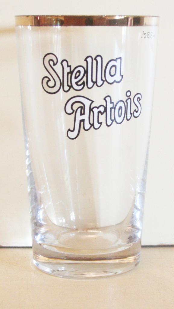 Stella Artois Boerkes Glazen 33cl / Gouden Rand / Jaren 60, Verzamelen, Ophalen of Verzenden, Zo goed als nieuw, Bierglas