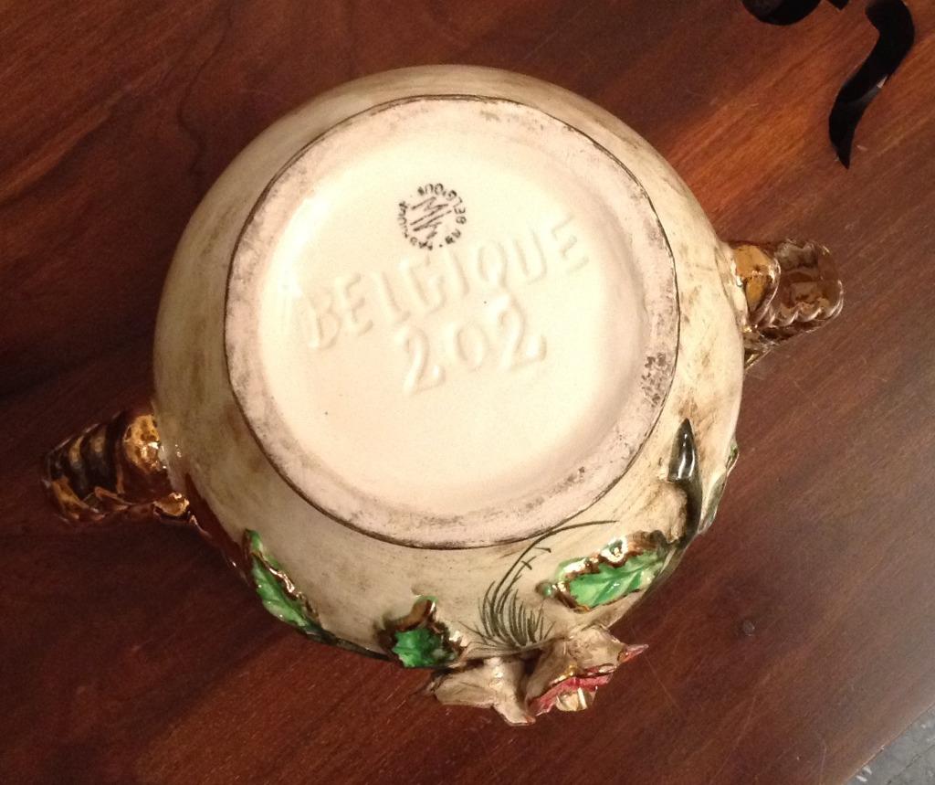 ancien vase majolica Wasmuël   H 21 cm, Enlèvement ou Envoi