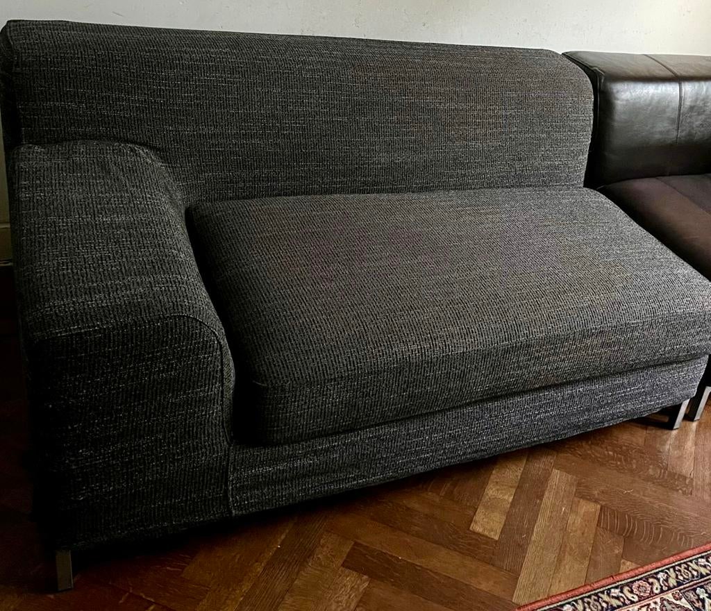 Nieuw Ikea Kramfors module links nieuwe hoes grijs +blauwe, Ophalen, Tweepersoons, 75 tot 100 cm, Zo goed als nieuw