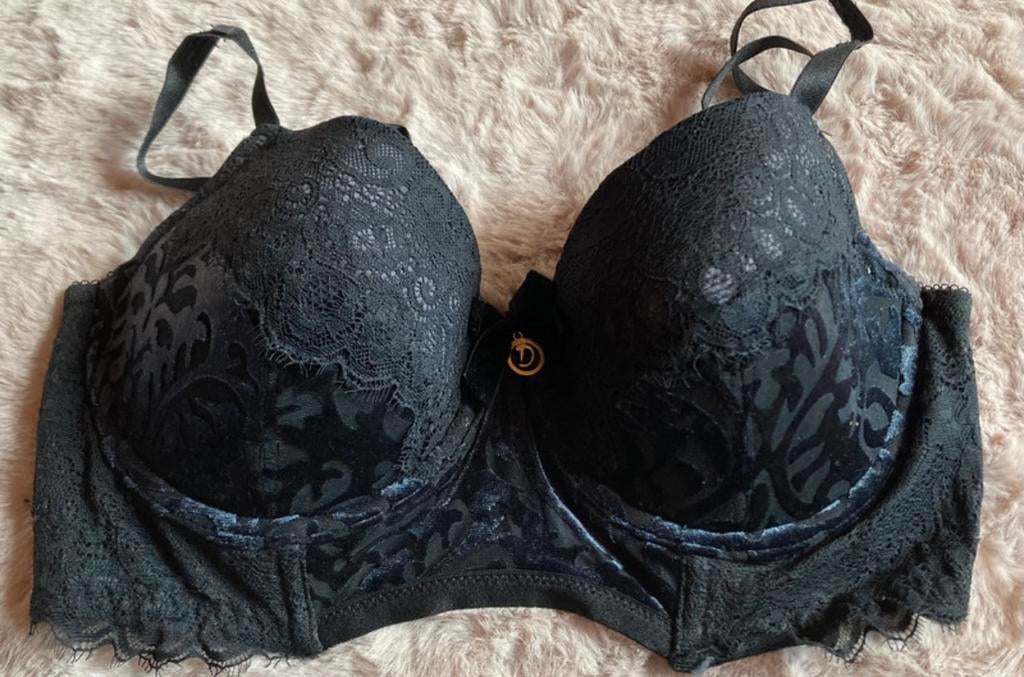 Zwarte beha kant/fluweel Dautzen’s Story 75 D, Kleding | Dames, Hunkemöller, Ophalen of Verzenden, Zwart, BH