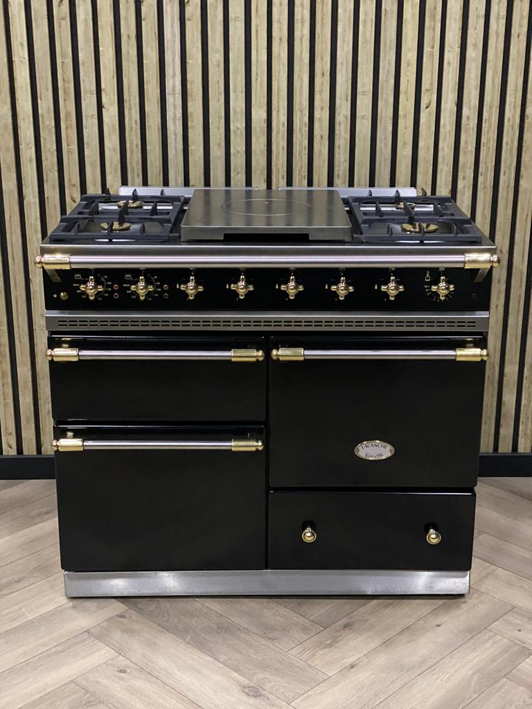 Prachtige Lacanche Zwart 100cm Gas + Pizza-Oven, 60 cm of meer, Grill, Ophalen of Verzenden, Zo goed als nieuw