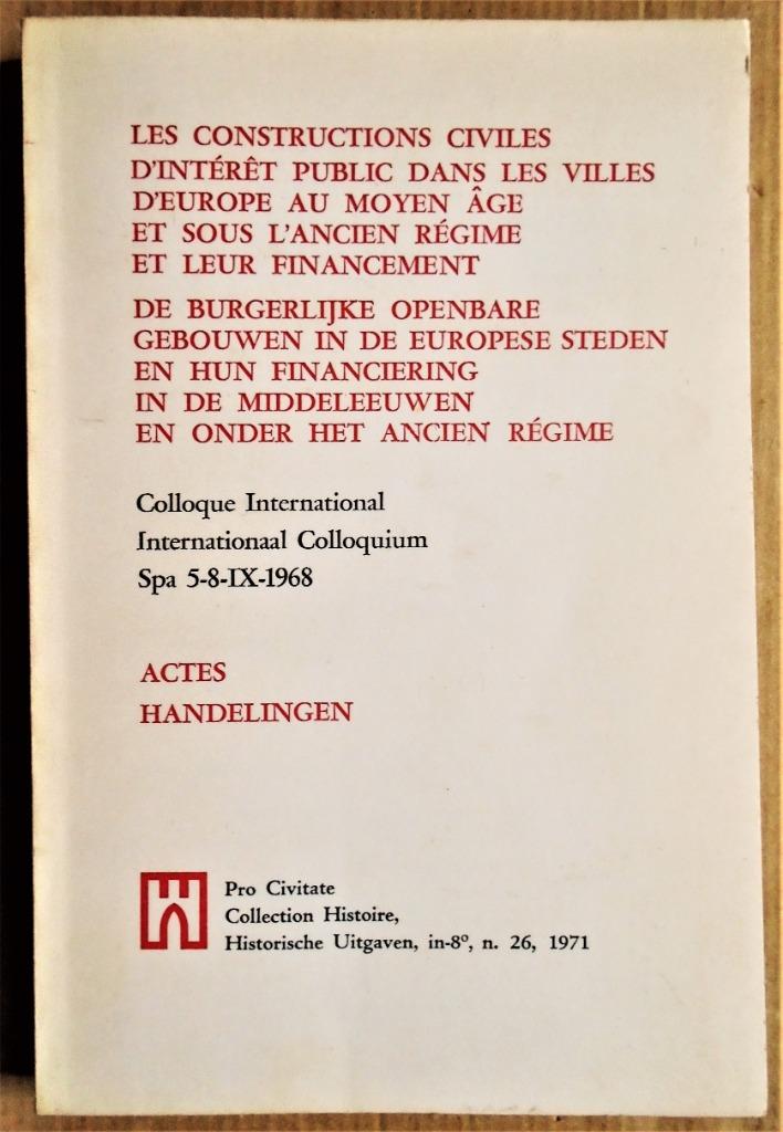 Les Constructions Civiles [Moyen Âge & l'Ancien Régime]-1968, Architecture général, Envoi, Collectief, Utilisé