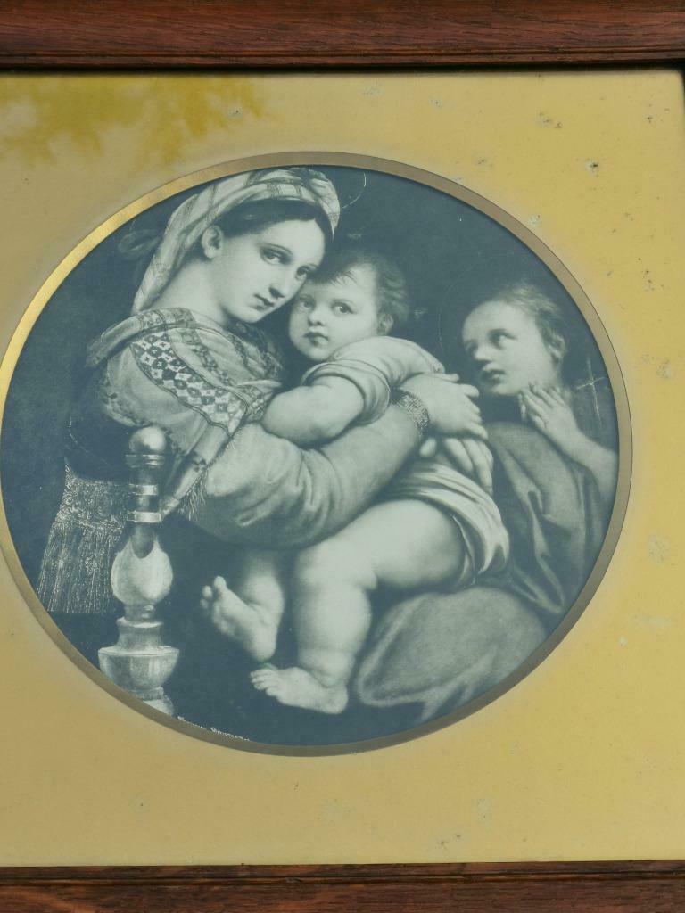 Cadre: Raphaël - La vierge à la chaise - Reproduction, Antiquités & Art, Enlèvement ou Envoi