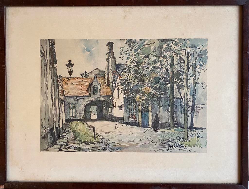Kleurenlitho Jan Korthals, Antiek en Kunst, Ophalen of Verzenden
