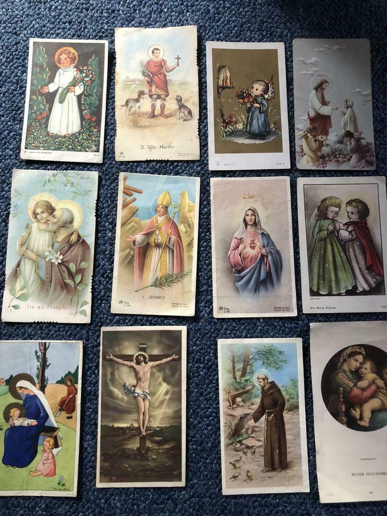 Lot oude bidprentjes - gratis verzending, Verzenden