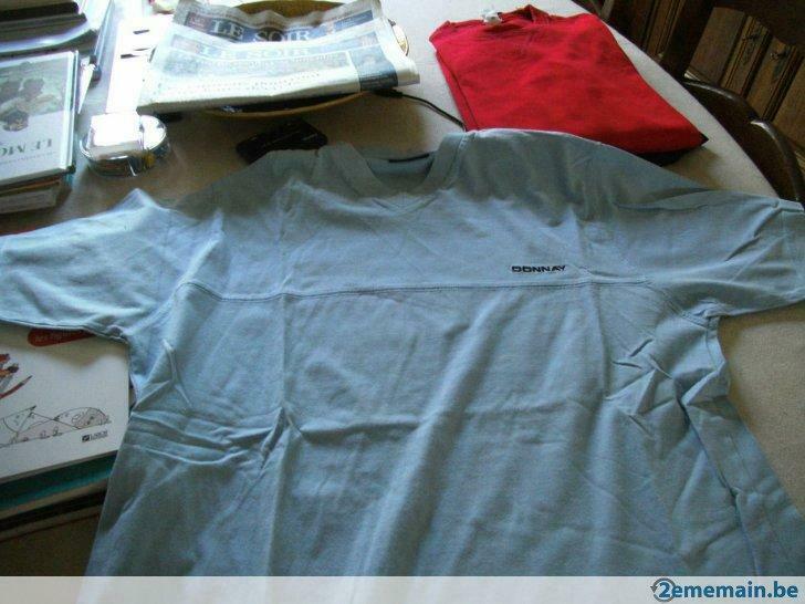 t-shirt homme bleu ciel. donnay. taille s., Envoi, Porté, Taille 46 (S) ou plus petite, Bleu