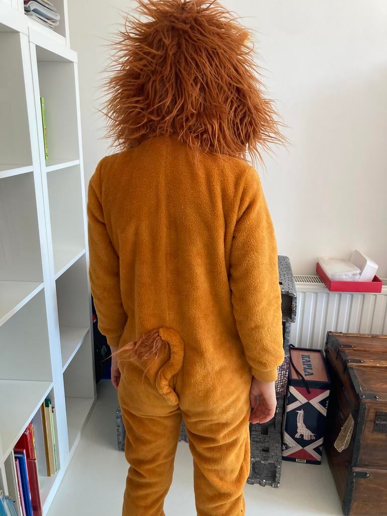 Verkleedpak leeuw maat 128, Kinderen en Baby's, Carnavalskleding en Verkleedspullen, Ophalen of Verzenden, Zo goed als nieuw, 122 t/m 128