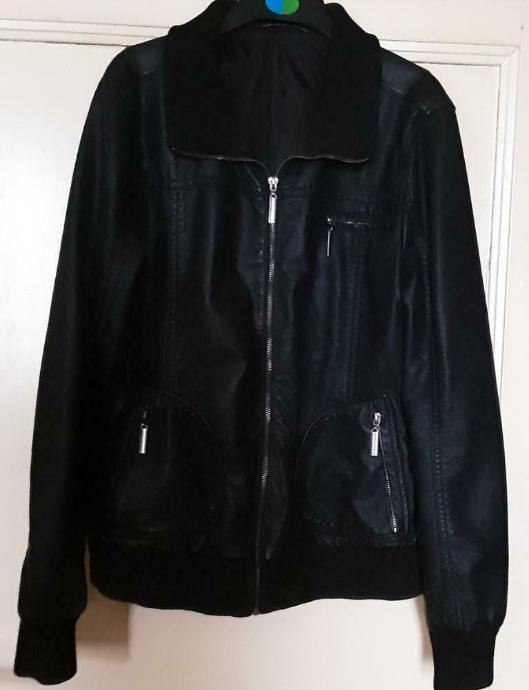 veste blouson imitation cuir noir T40, Ophalen of Verzenden, Zo goed als nieuw, Maat 38/40 (M), Zwart