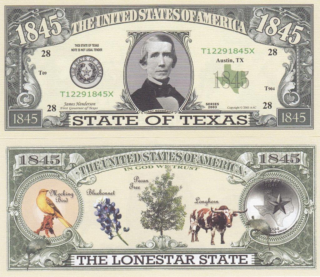 USA 1 million dollar bankbiljet  Texas Lone Star State - UNC, Envoi, Amérique du Nord, Billets en vrac