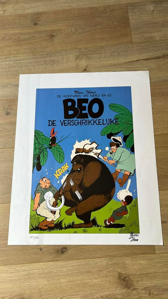sleen nero 1977 beo de verschikkelijke genummerd gesigneerd, Ophalen of Verzenden, Zo goed als nieuw