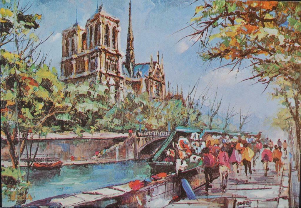 Postkaart Vargas uit 1975, PARIS - Notre-Dame, Ophalen of Verzenden, 1960 tot 1980, Ongelopen, Frankrijk