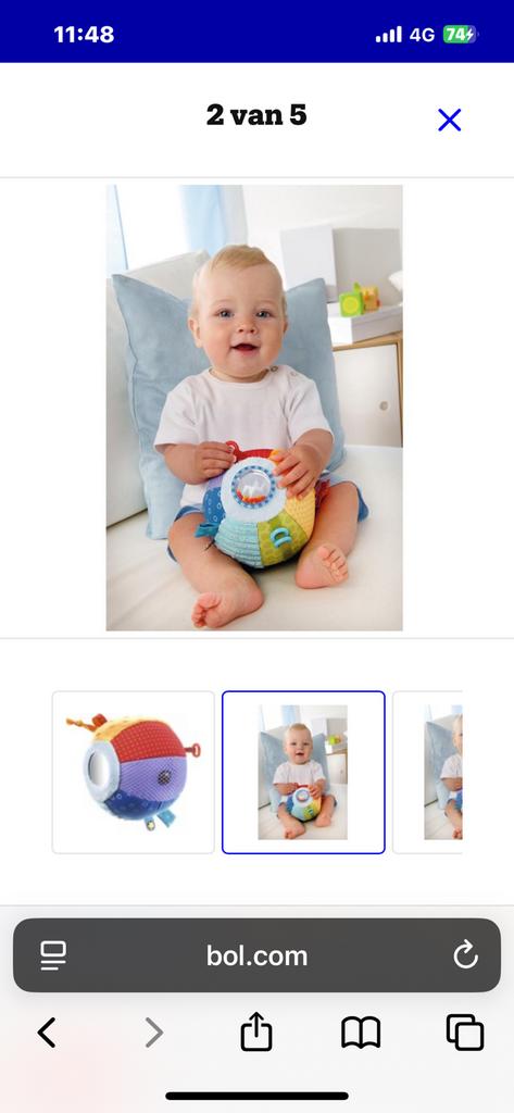 Haba speelbal voor baby’s WW 17.99€, Ophalen of Verzenden, Zo goed als nieuw, Rammelaar