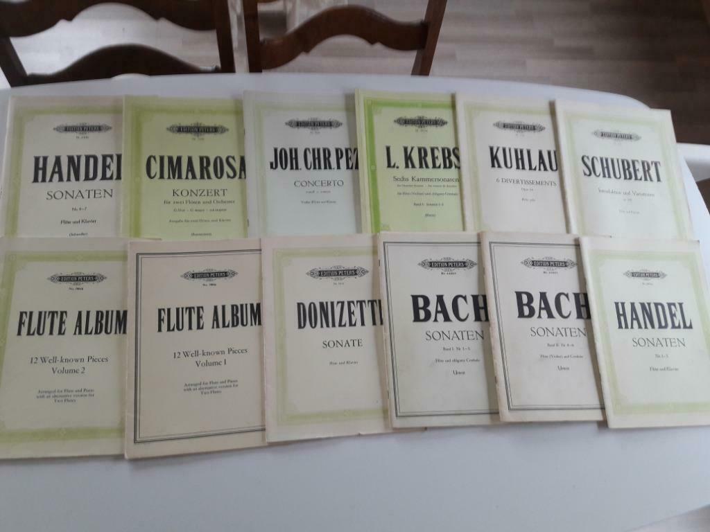 12 partitions de musique Editions Peters, Enlèvement ou Envoi, Utilisé, Instrument
